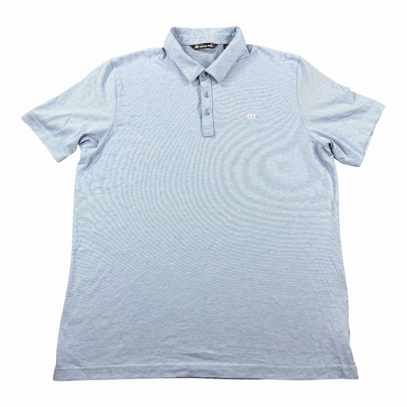 Travismathew Polo Shirt Men Xxl Blue Pima Cotton Blend Short Sleeve Golf Casual